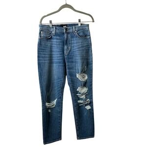 Hudson Zoeey High Rise Straight Crop Distressed Jeans -Size‎ 28